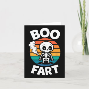 Carte Boo Fart Drôle Farny Skeleton Pour Halloween