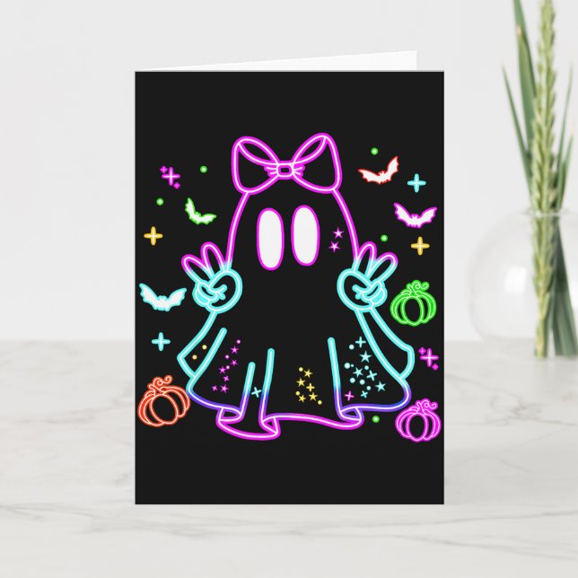 Carte Boo Ghost Soky Season Girls Kids Glow In Halloween (Devant)