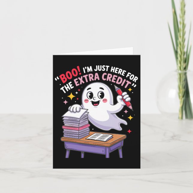 Carte Boo je suis juste là pour les crédits supplémentai (Devant)