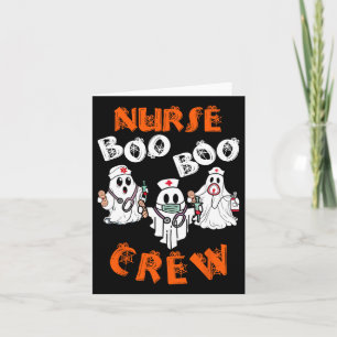 Carte Boo Nurse Scrub Drôle Fantôme Halloween Costumes a