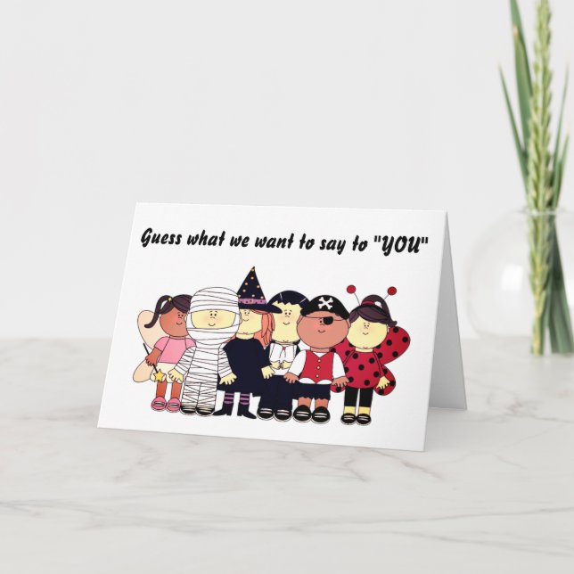 CARTE ***BOO TO YOU*** DE QUELQUES PETITS ENFANTS ! ! !  (Devant)