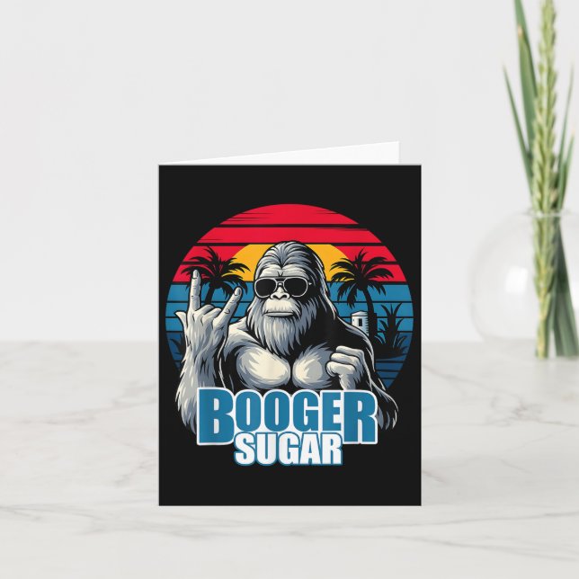 Carte Booger Sucre Sasquatch Funny Gorilla Bigfoot (Devant)
