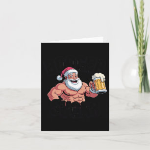 Carte Booger Sugar Père Noël Funny Musculaire Mème de No