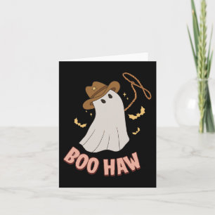 Carte BooHaw Ghost Halloween Cowboy Costume fille Ret