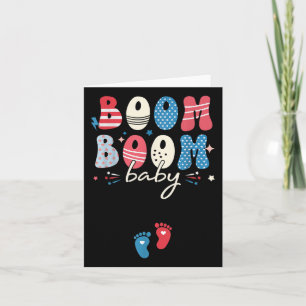 Carte Boom Boom Grossesse Révélation du sexe Patriote In