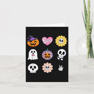 Carte Boom Ghost Citrouille Disco Crâne Halloween Vibes