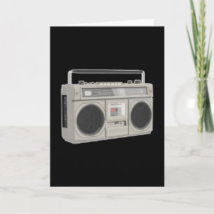 Carte Boombox basse 80s musique rétro hip hop rap