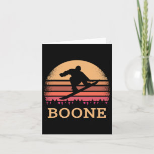 Carte Boone North Carolina Snowboard Extérieur Vintage