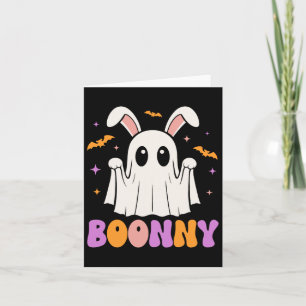 Carte Boonny mignonne Bunny Ghost Halloween Hommes Femme