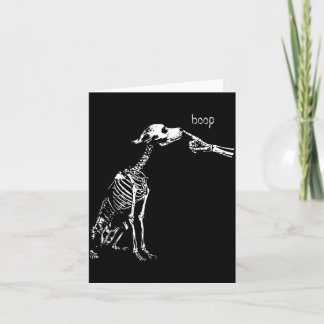 Carte Boop Drôle de Chien Squelette Boop Halloween Nuit