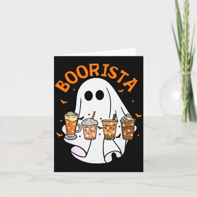 Carte Boorista Barista Ghost Coffee Halloween Soky Seaso (Devant)