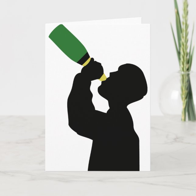 Carte booster d'anniversaire au champagne (Devant)