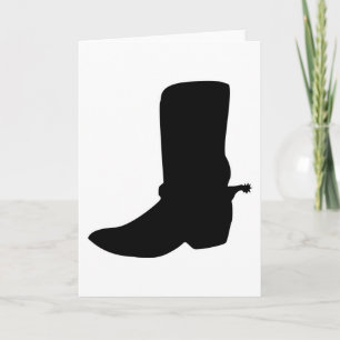 Carte Boot cowboy noir avec éperons