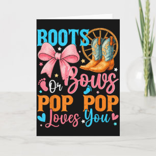 Carte Boots Or Bows P P Loves You Révélation De Sexe Fam