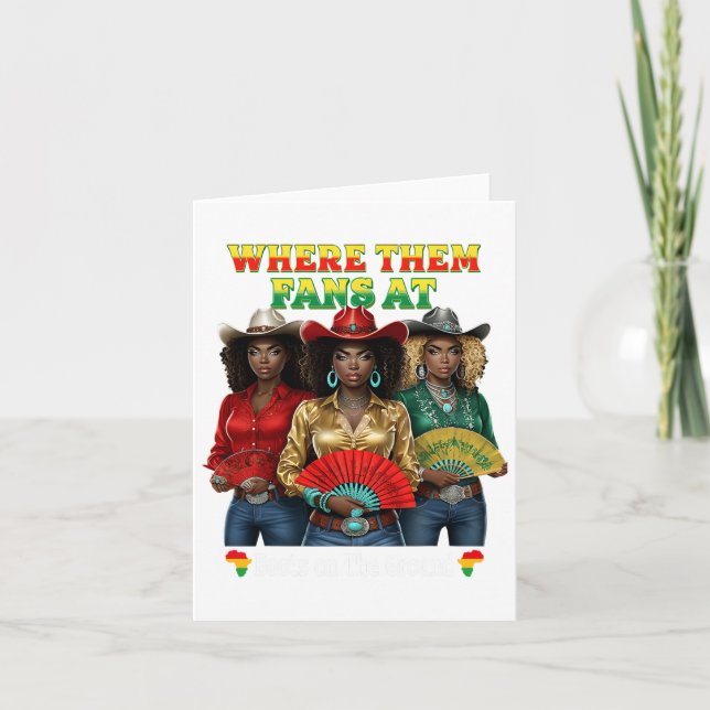 Carte Boots sur le terrain Juneteenth Cowgirl Où sont-il (Devant)