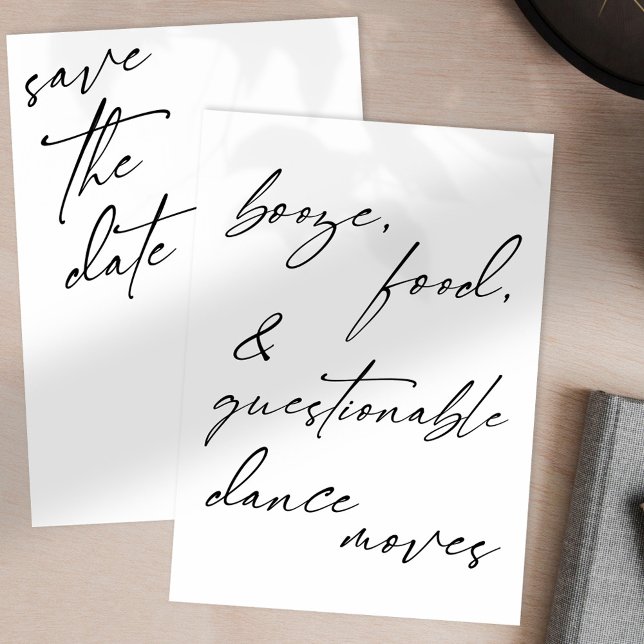 Carte Booze, Food & Questidable Dance Moves (Créateur téléchargé)