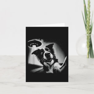 Carte Border Collie Alien UFO Vintage 90 Border Collie