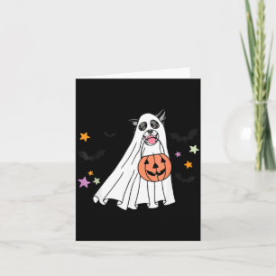 Carte Border Collie Boo Chien Halloween Noir Et Blanc