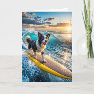 Carte Bordure de surf Collie