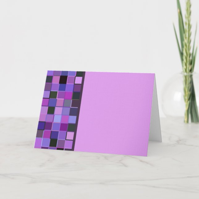 Carte Bordure simple Carré violet (Devant)
