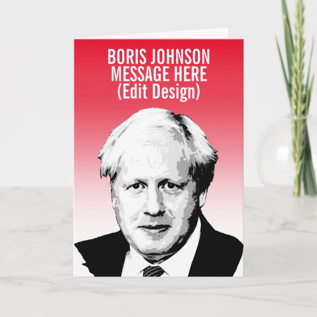 CARTE BORIS JOHNSON PERSONNALISÉ (Devant)