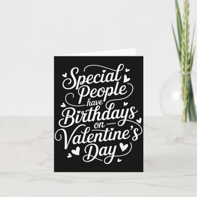 Carte Born On February 14 Special Birthday For Women Men (Devant)