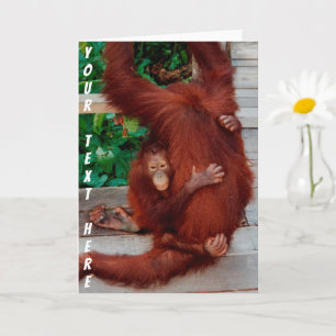Carte Bornéo orangutan personnalisable