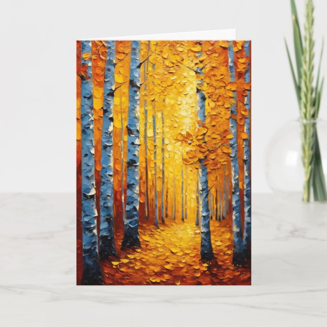Carte Bosquet de trembles vibrant d'automne (Devant)