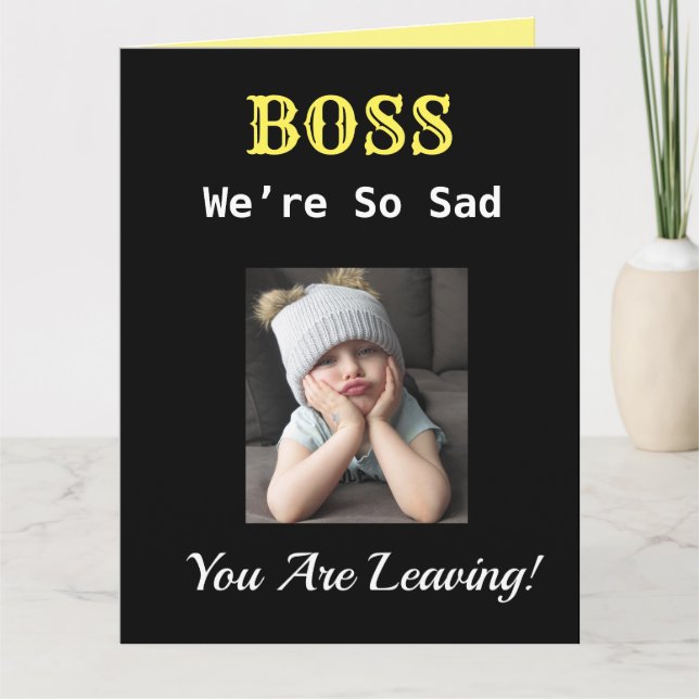 Carte Boss Big So Tad Retraite mignonne Grumpy Girl (Devant)