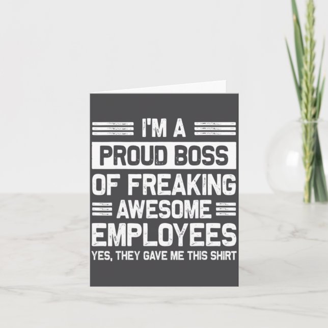 Carte Boss Day Employee Appreciation Office Funny Boss  (Devant)