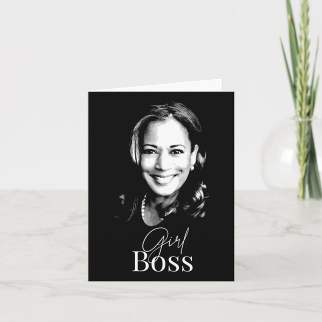 Carte Boss Kamala Harris Pour Libéraux-Démocrates (Devant)