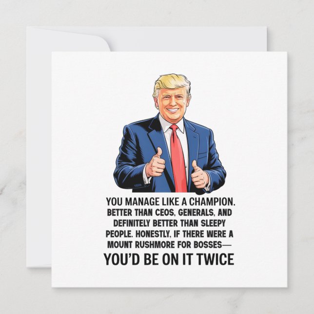 Carte Boss's Day Merci Boss (Devant)