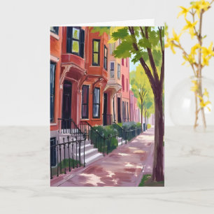 Carte Boston Été Massachusetts Brownstone Houses