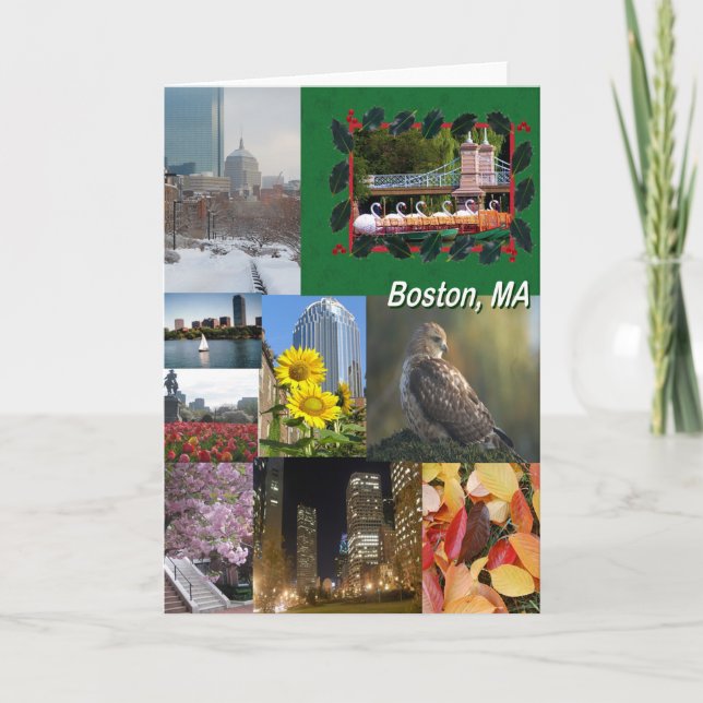 Carte Boston, Massachusetts Photo Collage (Devant)