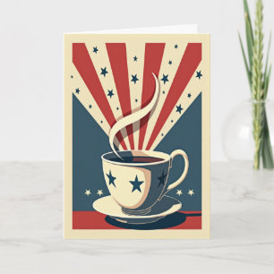 Carte Boston Tea Party Jour Style Vintage Coupe Patrioti