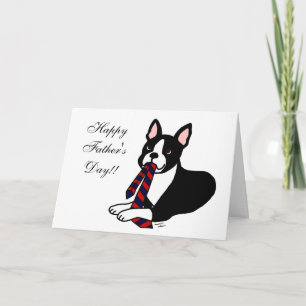 Carte Boston Terrier Daddy with Tie 2