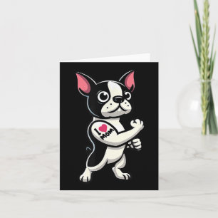 Carte Boston Terrier I Love Maman Funny Chien Tattoo
