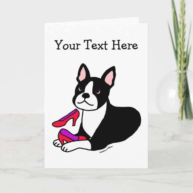 Carte Boston Terrier Mom (Dons de la Fête des Mères) (Devant)