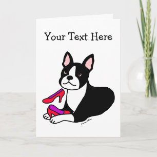 Carte Boston Terrier Mom (Dons de la Fête des Mères)