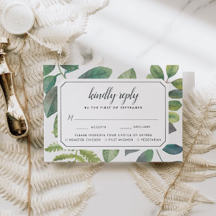 Carte Botanica RSVP Avec Choix De Repas