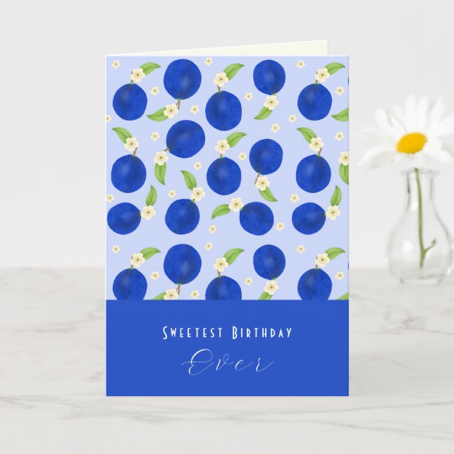 Carte Botanical Plums Collection Birthday (Petite plante)