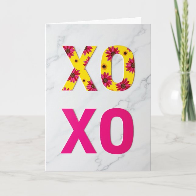 Carte Botanical Xoxo Greeting Card (Devant)