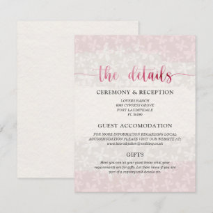 Carte Botanique Botanique Rose Aquarelle