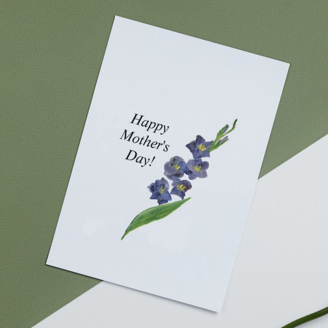 Carte Botanique Floral Salutation Fête des Mères Lily (Créateur téléchargé)