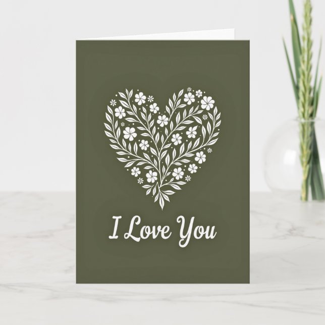 Carte Botanique Je T'Aime (Devant)