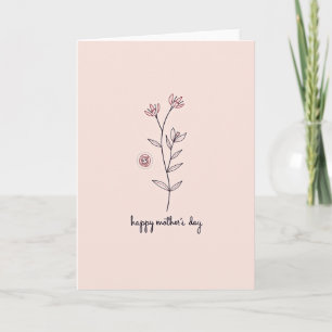 Carte Botanique Rose Tendue