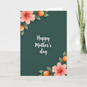 Carte Botanique Verte pour Maman