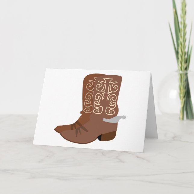 Carte Bottes de cowboy avec éperons (Devant)