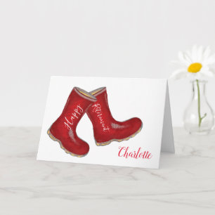 Carte Bottes de jardinage rouges pour femme à la retrait