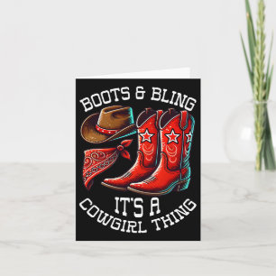 Carte Bottes Et Bling Cowgirl Rodéo Horseback Riding We